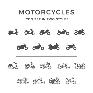Motosiklet set simgeleri
