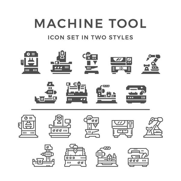 Establecer iconos de máquina herramienta — Archivo Imágenes Vectoriales
