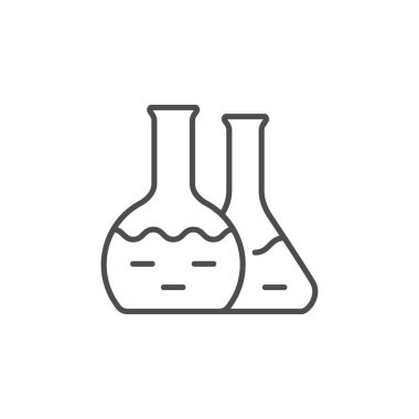 Kimyasal matara çizgisi ana hatları simgesi