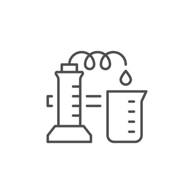 Kimyasal ekipman hattı ana hatları simgesi