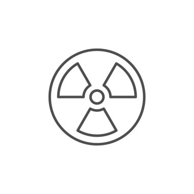 Radyasyon veya nükleer uyarı çizgisi simgesi