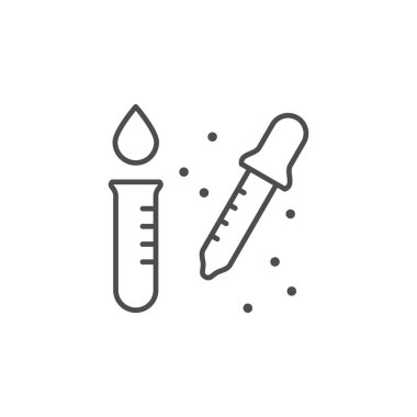 Tıbbi test çizgisi ana hatları simgesi