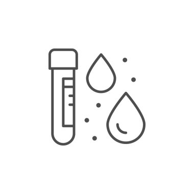 Tıbbi test çizgisi ana hatları simgesi