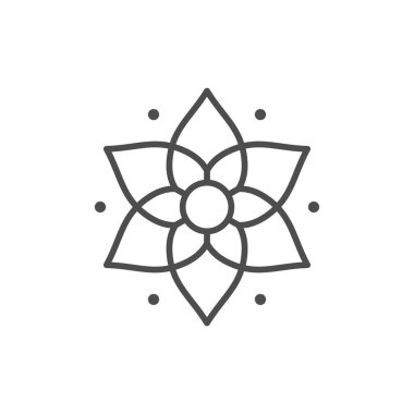 Yoga ya da lotus çizgisi ana hatları simgesi