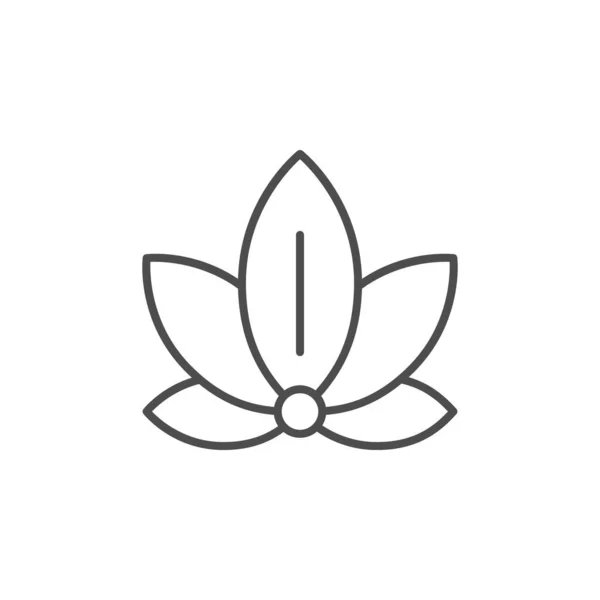 Icona posizione del loto o concetto di yoga — Vettoriale Stock