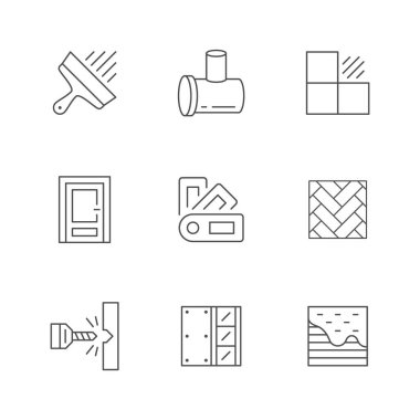 Ev onarımının satır simgelerini ayarla