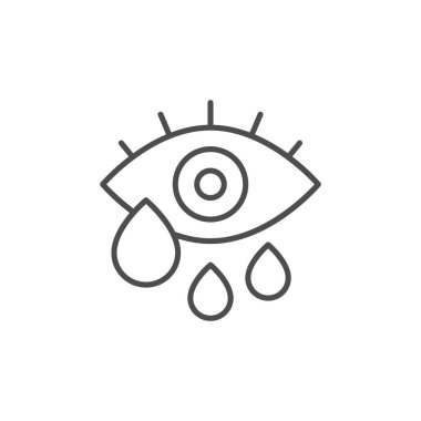 Gözyaşı çizgisi simgesi veya depresyon kavramı