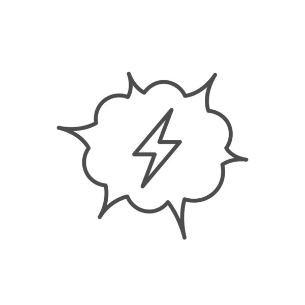 Icono de contorno de línea de explosión o explosión — Vector de stock