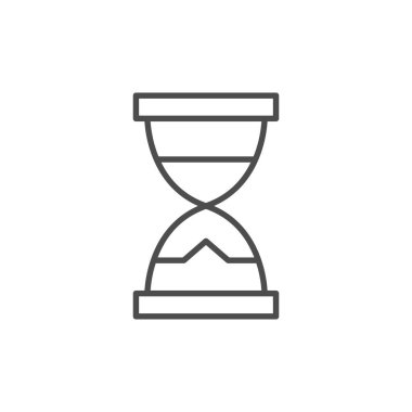 Kum saati çizgisi simgesi veya zaman kavramı