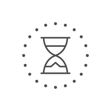 Kum saati çizgisi simgesi veya zaman kavramı