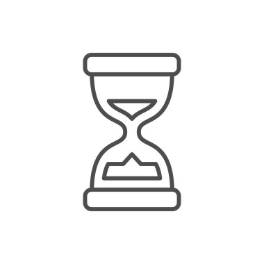 Kum saati çizgisi simgesi veya zaman kavramı