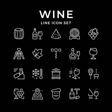 Şarabın çizgi simgelerini ayarla