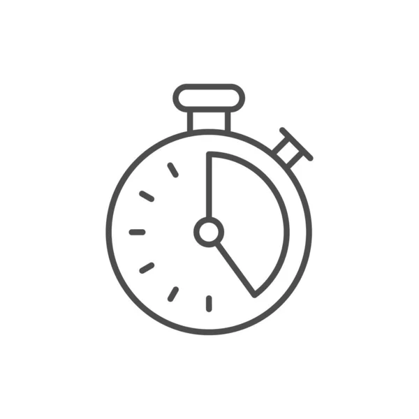 Ícone de linha de cronômetro ou conceito de tempo — Vetor de Stock