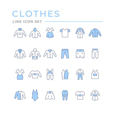 Giysilerin renk çizgisi simgelerini ayarla