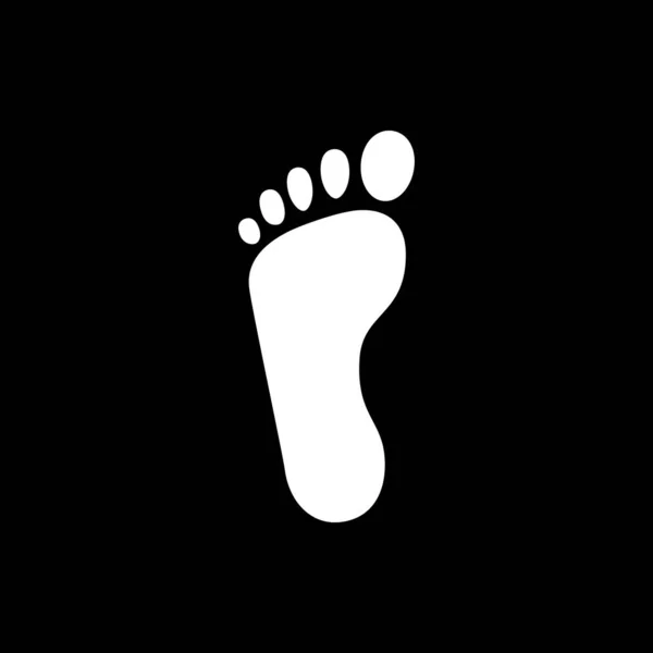 Footstep icon or footprint silhouette — Stock Vector