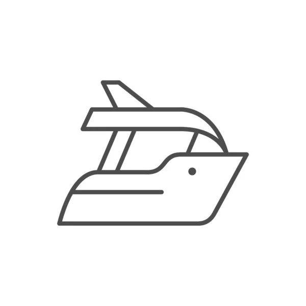 Moderní ikona obrysu jachty — Stockový vektor