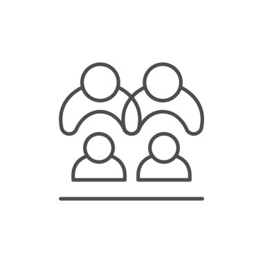 Ebeveynler ve çocuklar ana hatları simgesi çiziyorlar