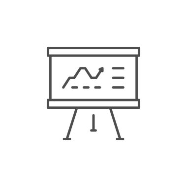 İş sunum satırı ana hatları simgesi