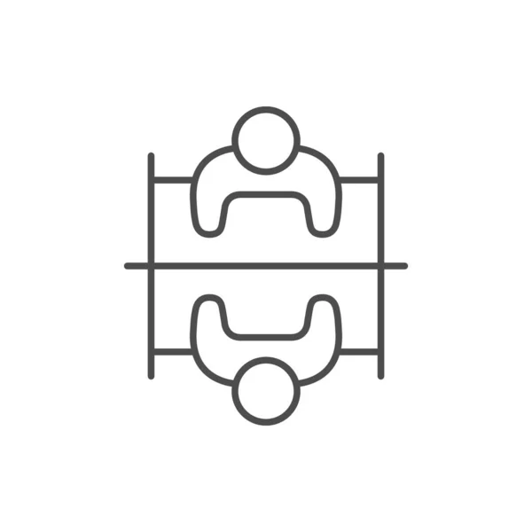Icono de contorno de línea de espacio de trabajo conjunto — Vector de stock