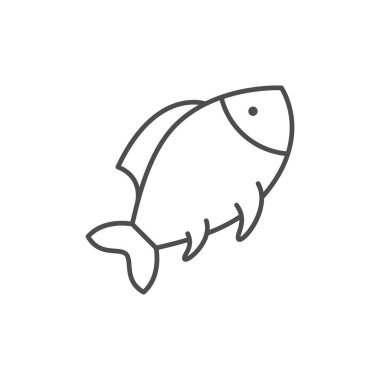 Balık hattı simgesi ve deniz ürünleri konsepti