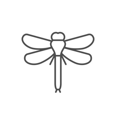 Yusufçuk çizgisi ana hatları simge veya böcek konsepti