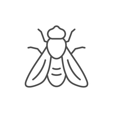 Arı hattı ana hatları simgesi ve böcek konsepti