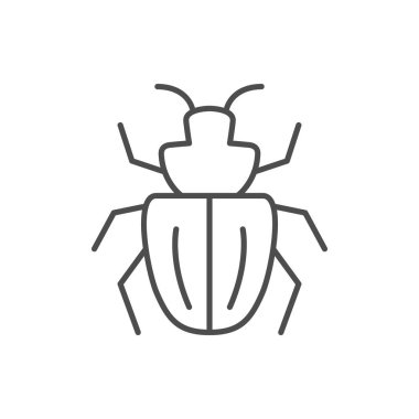 Hata doğrusu ana hatları simgesi veya böcek konsepti