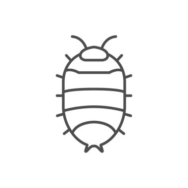 Hata doğrusu ana hatları simgesi veya böcek konsepti