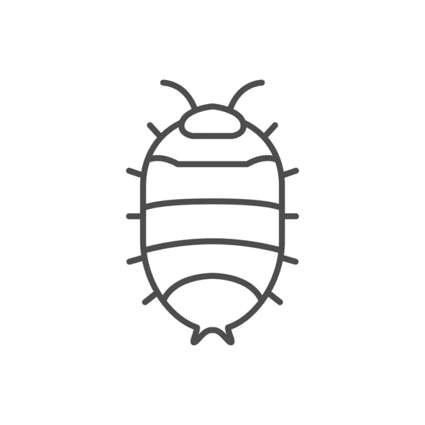 Icône de contour de ligne de bug ou concept d'insecte — Image vectorielle