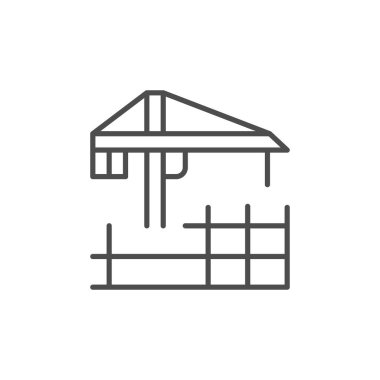 İnşaat endüstrisi çizgisi ana hatları simgesi