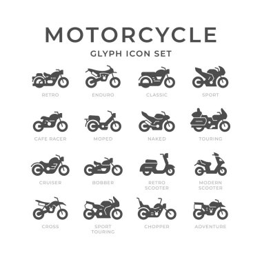 Motosikletin kabartma simgelerini ayarla
