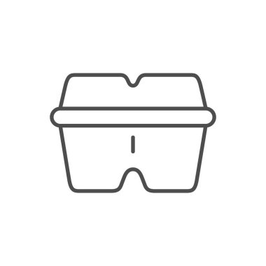 Yiyecek kabı çizgisi ana hatları simgesi