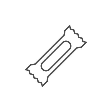 Sachet çubuk çizgi ana hatları simgesi