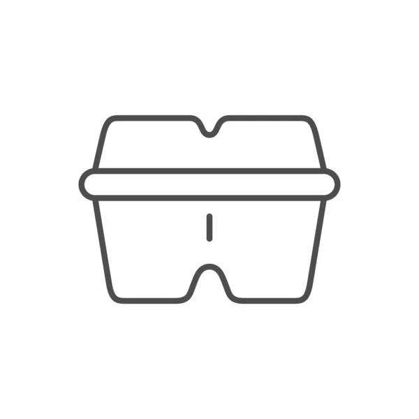 Ikona obrysu kontejneru potravin — Stockový vektor