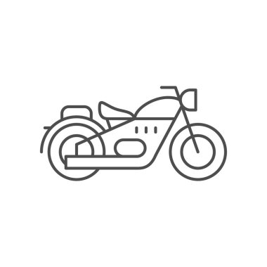 Retro motosiklet çizgisi ana hatları simgesi