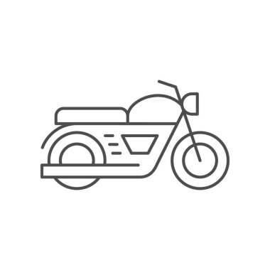 Klasik motosiklet çizgisi ana hatları simgesi