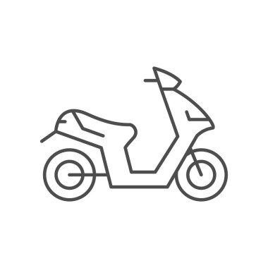 Modern scooter çizgisi ana hatları simgesi