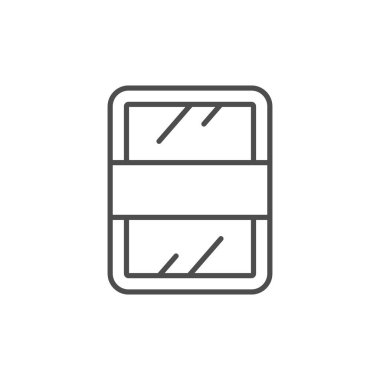 Yemek tepsisi ana hatları simgesi