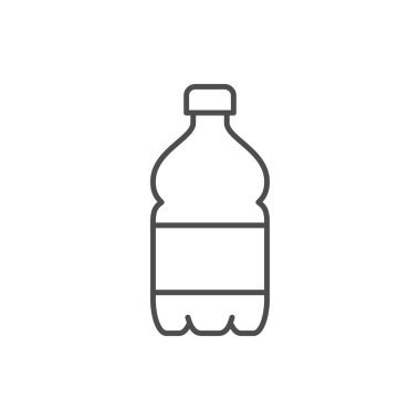 Plastik şişe çizgisi ana hatları simgesi