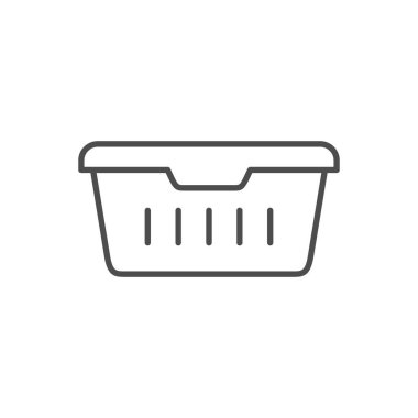 Yiyecek kabı çizgisi ana hatları simgesi