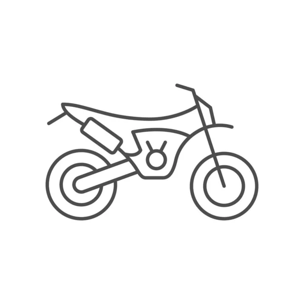 Enduro motocicleta linha esboço ícone —  Vetores de Stock