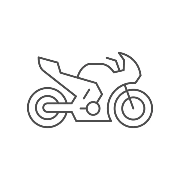 Иконка контура линии мотоцикла — стоковый вектор