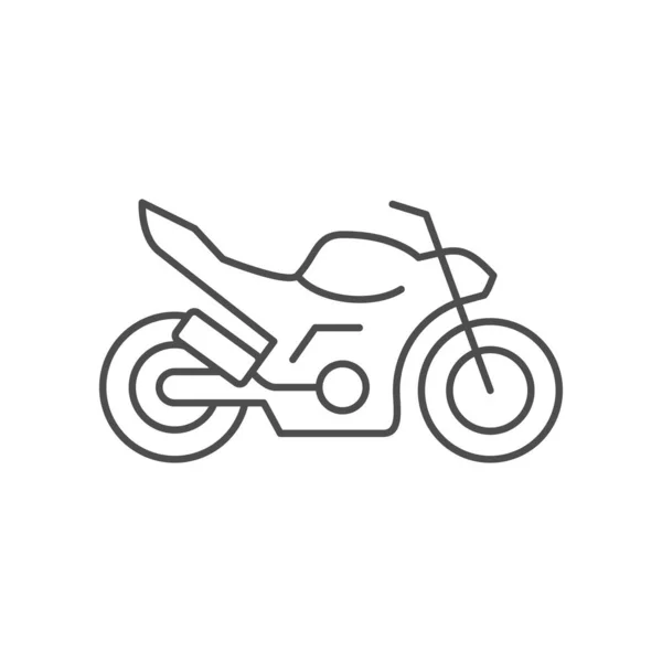 Γυμνή μοτοσικλέτα γραμμή περίγραμμα εικονίδιο — Διανυσματικό Αρχείο