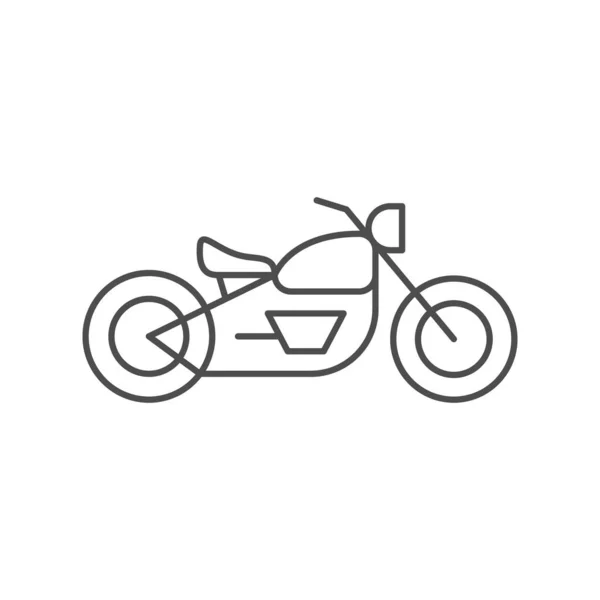 Значок контура линии мотоцикла Bobber — стоковый вектор