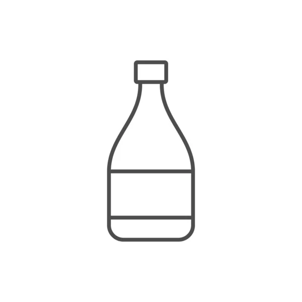Εικονίδιο περίγραμμα γυάλινη γραμμή μπουκάλι — Διανυσματικό Αρχείο