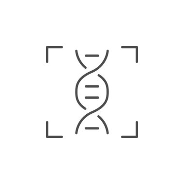 DNA test çizgisi ana hatları simgesi
