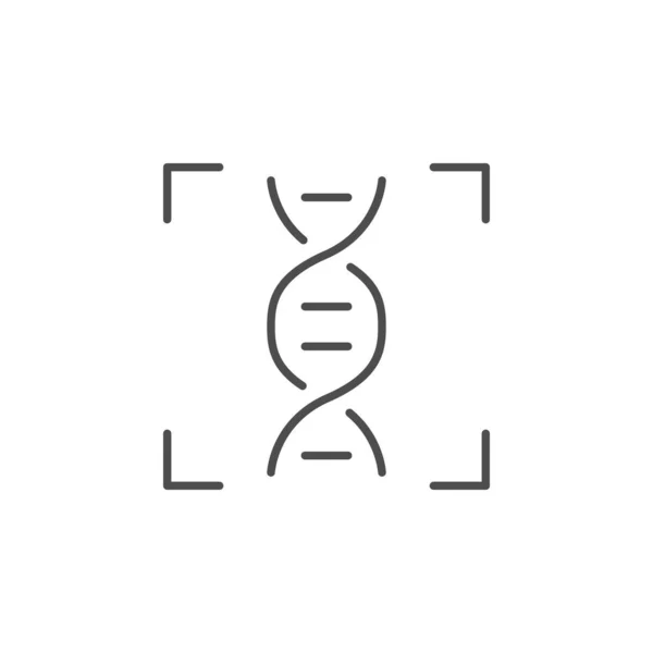 Línea de prueba de ADN icono del contorno — Archivo Imágenes Vectoriales