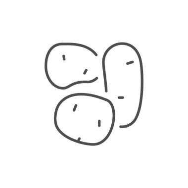 Patates çizgisi simgesi veya sebze konsepti