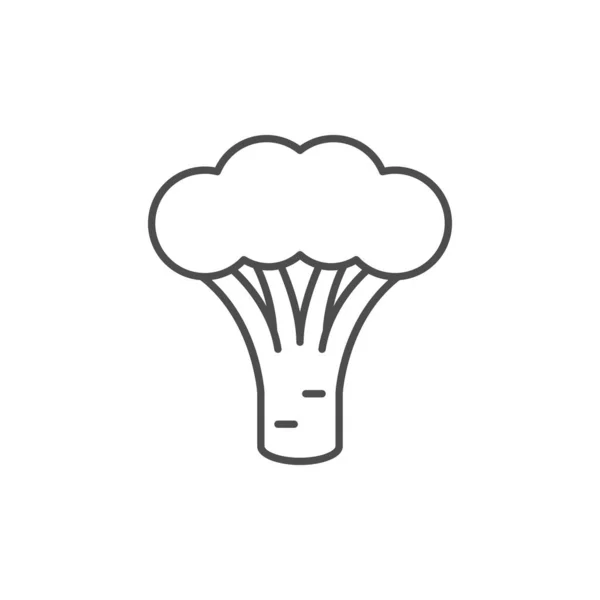Broccoli linje ikon eller vegetabiliskt koncept — Stock vektor