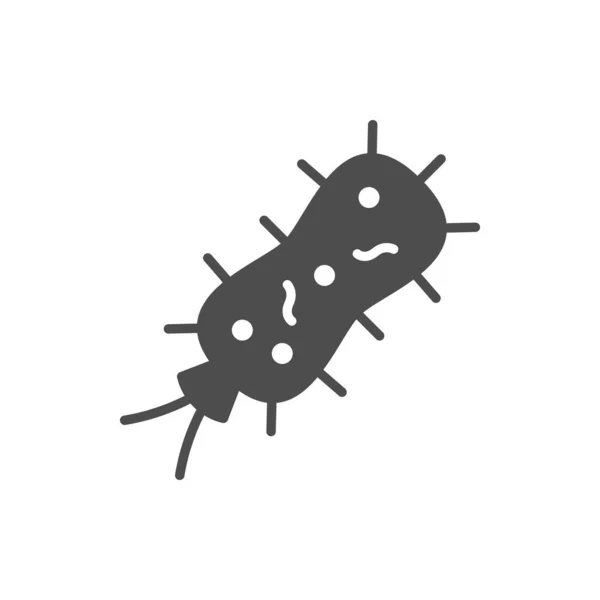 Microbio o bacteria icono de glifo — Vector de stock